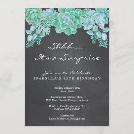 Invitación a la fiesta de sorpresa de Chalkboard