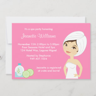 Invitación a la fiesta de Spa