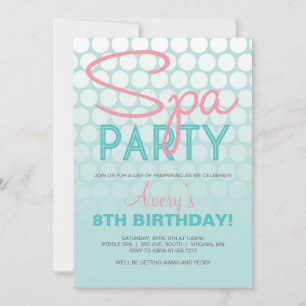 Invitación a la fiesta de spa