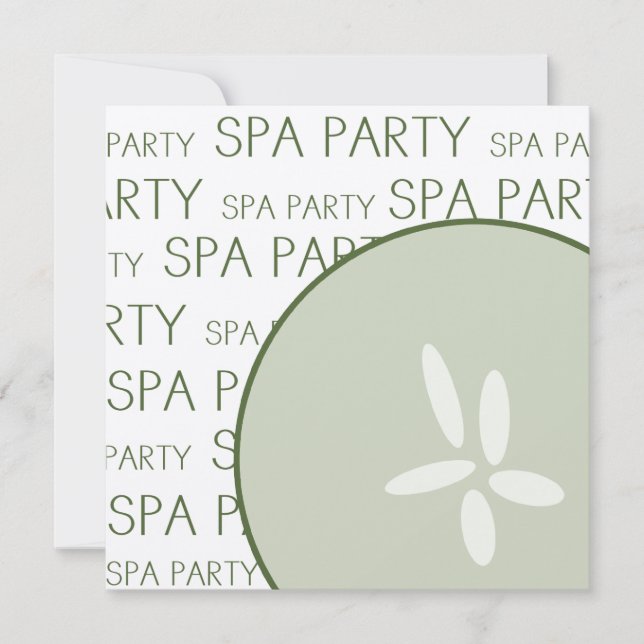 Invitación a la fiesta de Spa (Anverso)
