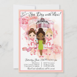 Invitación a la fiesta de spa afroamericana