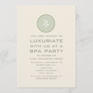 Invitación a la fiesta de Spa - Cucumber