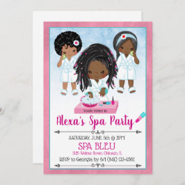 Invitación a la Fiesta de Spa para Afroamericanos