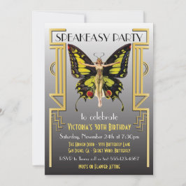 Invitación a la fiesta de Speakeasy Flapper Great 