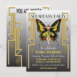 Invitación a la fiesta de Speakeasy Flapper Great 