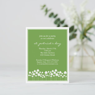 Invitación a la fiesta de St Patricks de Shamrock