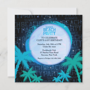 Invitación a la fiesta de Starry Beach