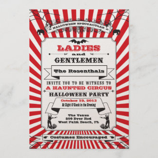 Invitación a la fiesta de Steampunk Circus Hallowe
