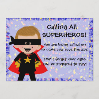 Invitación a la fiesta de superhéroes