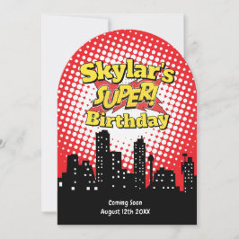 Invitación a la fiesta de superhéroes para niños -