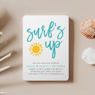 Invitación a la fiesta de Surf's Up Beach
