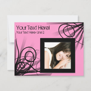 Invitación a la fiesta de Swirl Pink Hot