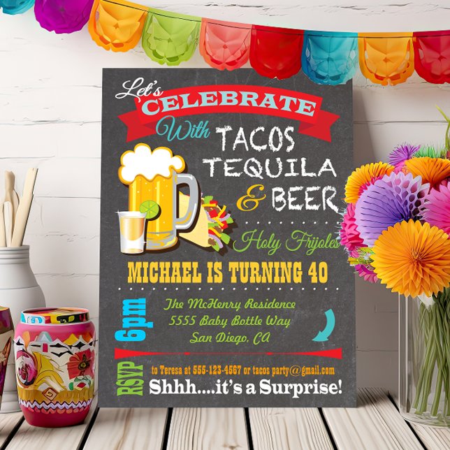 Invitación a la fiesta de Tacos, Tequila y Beer Fi (Subido por el creador)