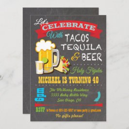 Invitación a la fiesta de Tacos, Tequila y Beer Fi