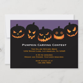 Invitación a la fiesta de tallado de calabaza de H
