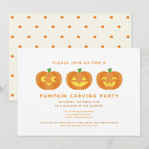 Invitación a la fiesta de tallado de calabaza de H