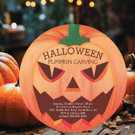 Invitación a la fiesta de tallado de calabaza de H