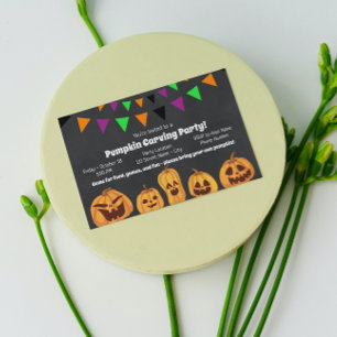 Invitación a la fiesta de tallado de calabaza de H