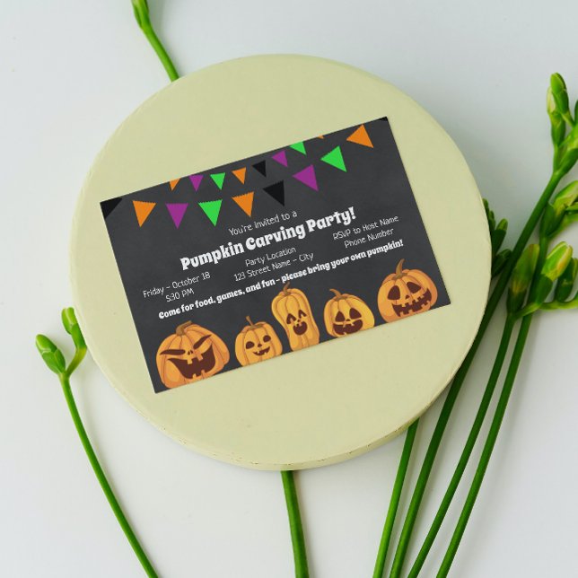 Invitación a la fiesta de tallado de calabaza de H (Subido por el creador)