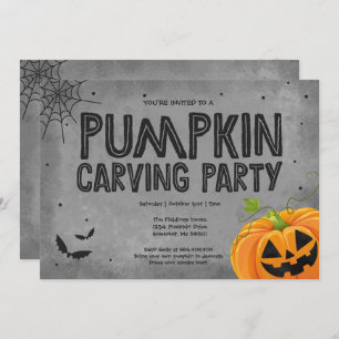 Invitación a la fiesta de tallado de calabaza de H