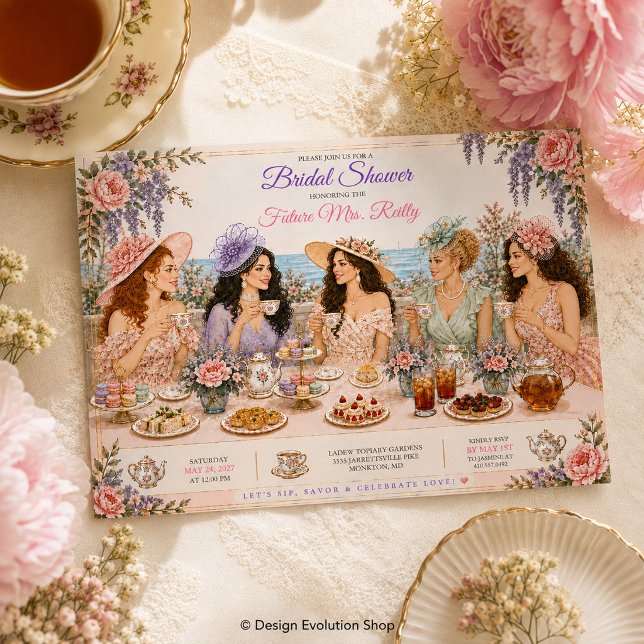 Invitación a la fiesta de té de boda (Subido por el creador)
