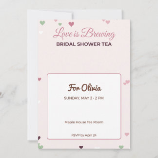 Invitación a la fiesta de té de despedida de solte