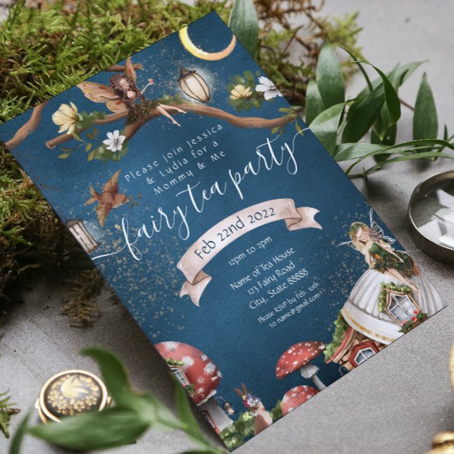 Invitación a la fiesta de té de hadas para mamá y  (Subido por el creador)