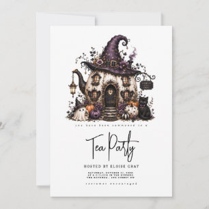 Invitación a la fiesta de té de Halloween