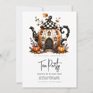 Invitación a la fiesta de té de Halloween