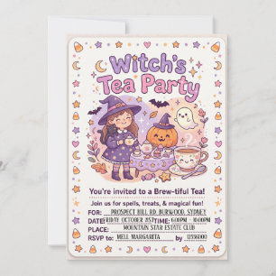 Invitación a la Fiesta de Té de Halloween - Tarde