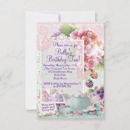 Invitación a la fiesta de té de jardín
