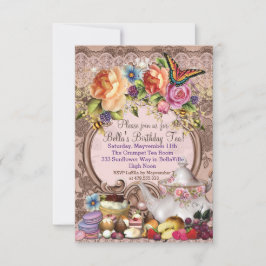 Invitación a la fiesta de té de jardín