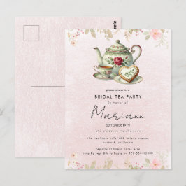 Invitación a la fiesta de té de la ducha de la nov