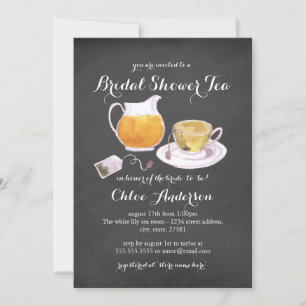Invitación a la fiesta de té de la ducha nupcial c