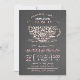 Invitación a la fiesta de té de novias Lacy Teacup