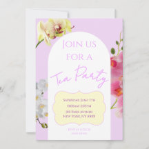 Invitación a la Fiesta de Té de Orquídeas