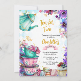 Invitación a la fiesta de té de Wonderland