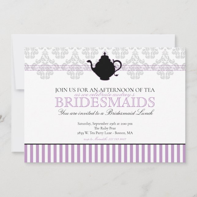 Invitación a la fiesta de té morado (Anverso)