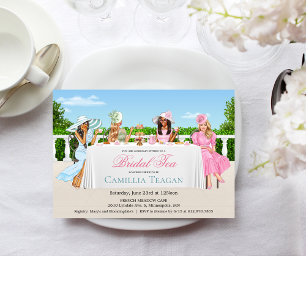 Invitación a la Fiesta de Té Nupcial para Damas