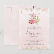 Invitación a la fiesta de té para despedida de sol