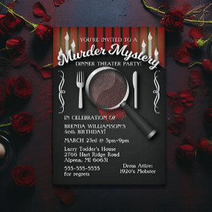 Invitación a la fiesta de teatro de la cena de Mur