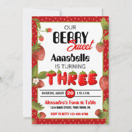 Invitación a la fiesta de tercer cumpleaños de fre