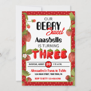 Invitación a la fiesta de tercer cumpleaños de fre