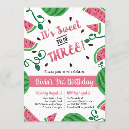 Invitación a la fiesta de tercer cumpleaños de la