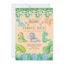 Invitación a la fiesta de tercer cumpleaños de tre