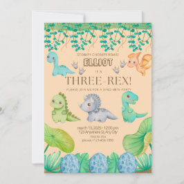 Invitación a la fiesta de tercer cumpleaños de tre