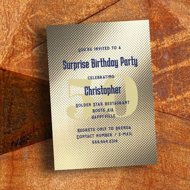 Invitación a la Fiesta de Textura metalizado para  (Subido por el creador)