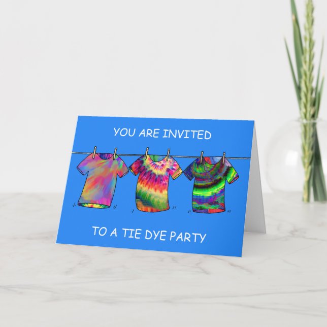 Invitación a la fiesta de tinte de lápiz (Anverso)