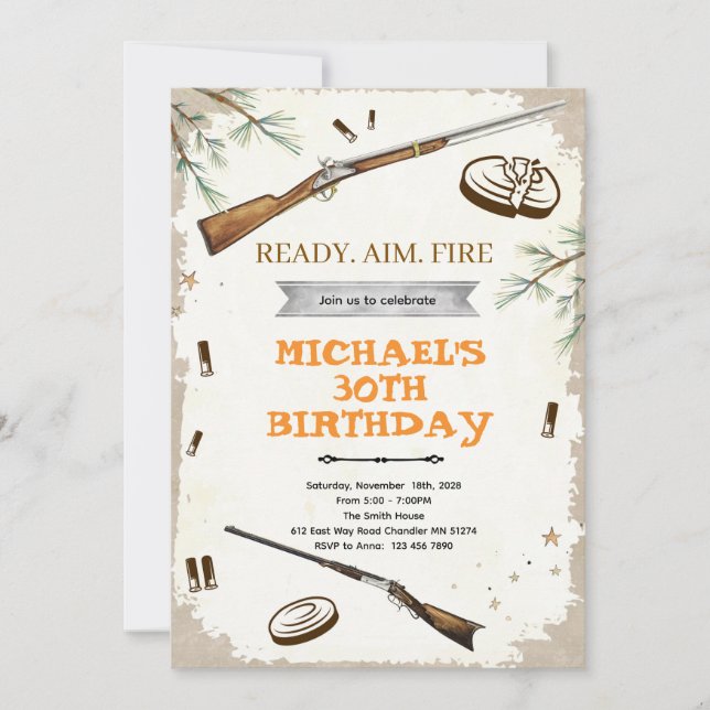 Invitación a la fiesta de tiro (Anverso)