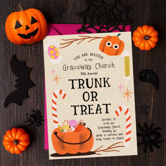 Invitación a la fiesta de Trunk o Tret de Hallowee (Subido por el creador)